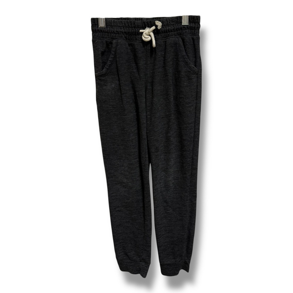 Cat & Jack Kids Charcoal Gray Heathered Jogger Sweatpants M 7/8 Cotton Blend
